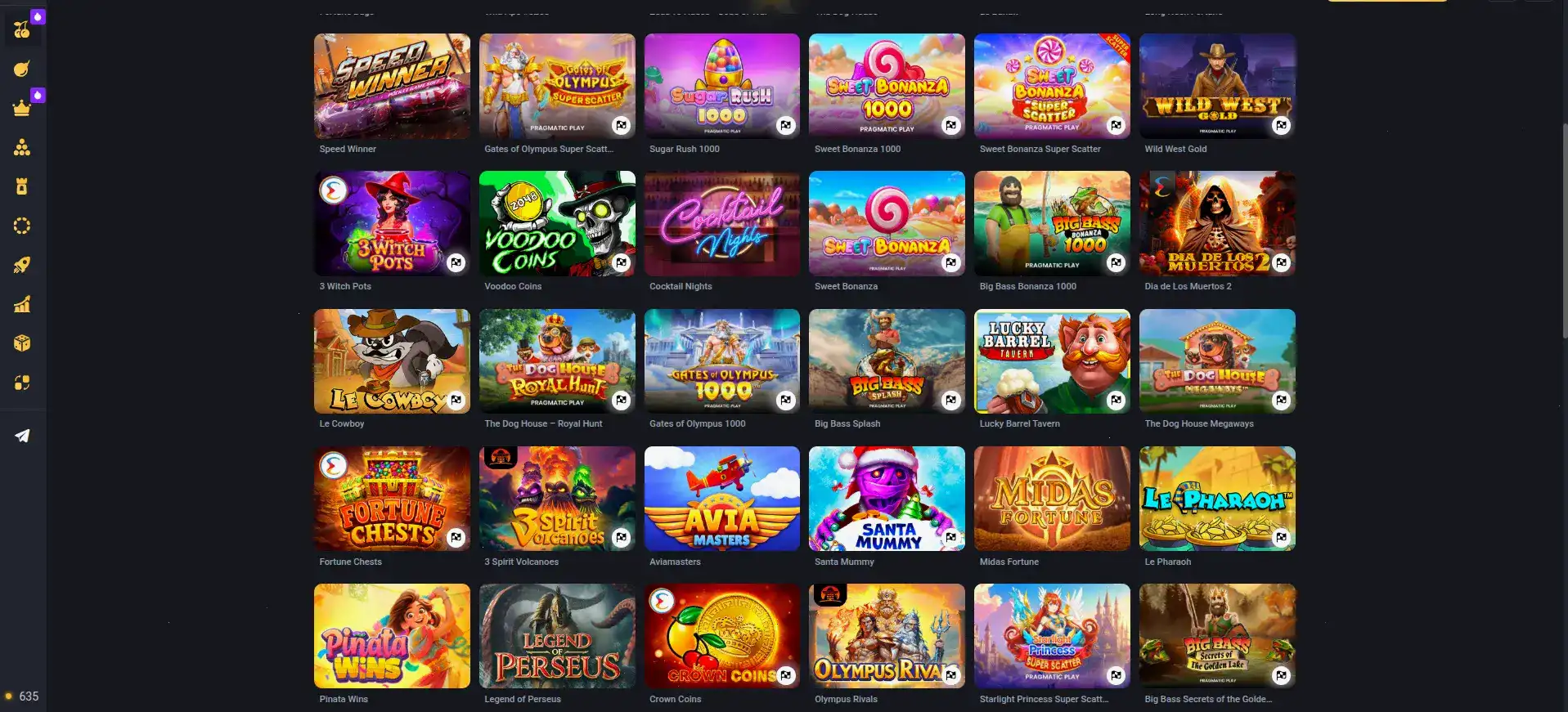 Игровой зал Sykaaa casino со слотами